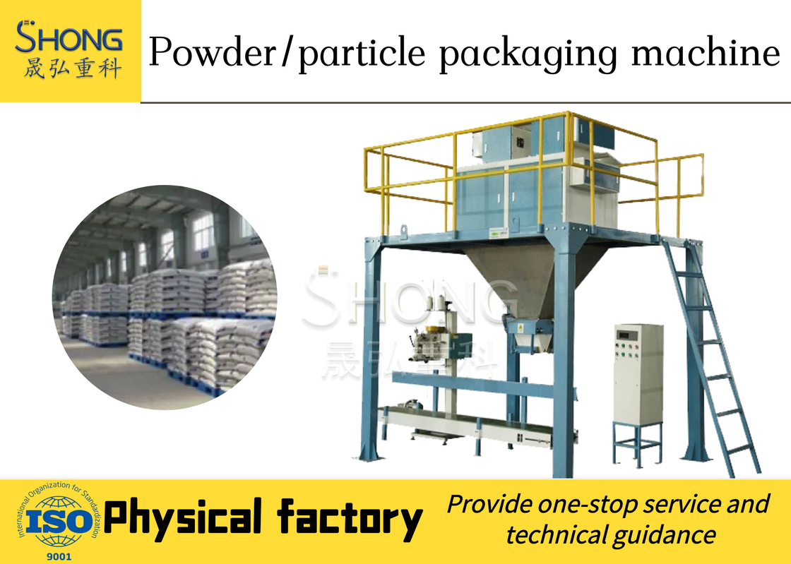 Lini Produksi Pellet Mesin Pengemas Pupuk, Bagger Pupuk Warna Abu-abu