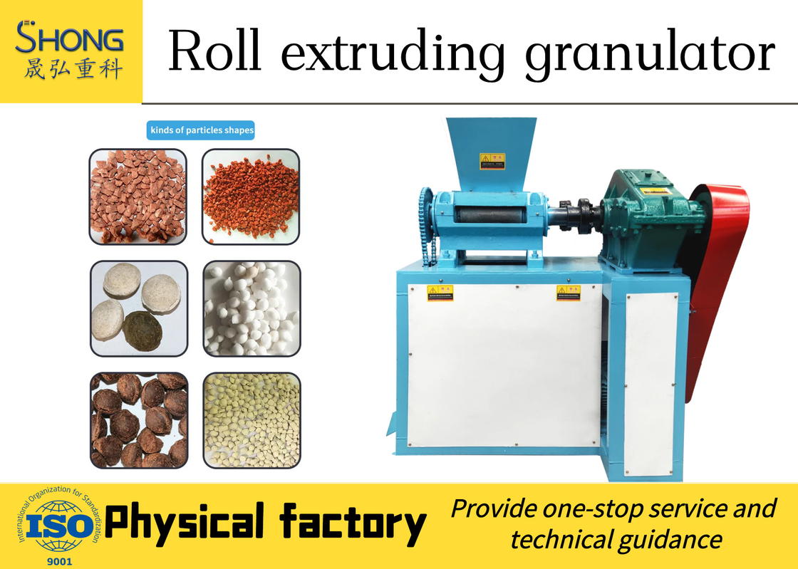 Disesuaikan 186 * 300mm Roller Size Roller Press Granulator untuk produksi pupuk Anda