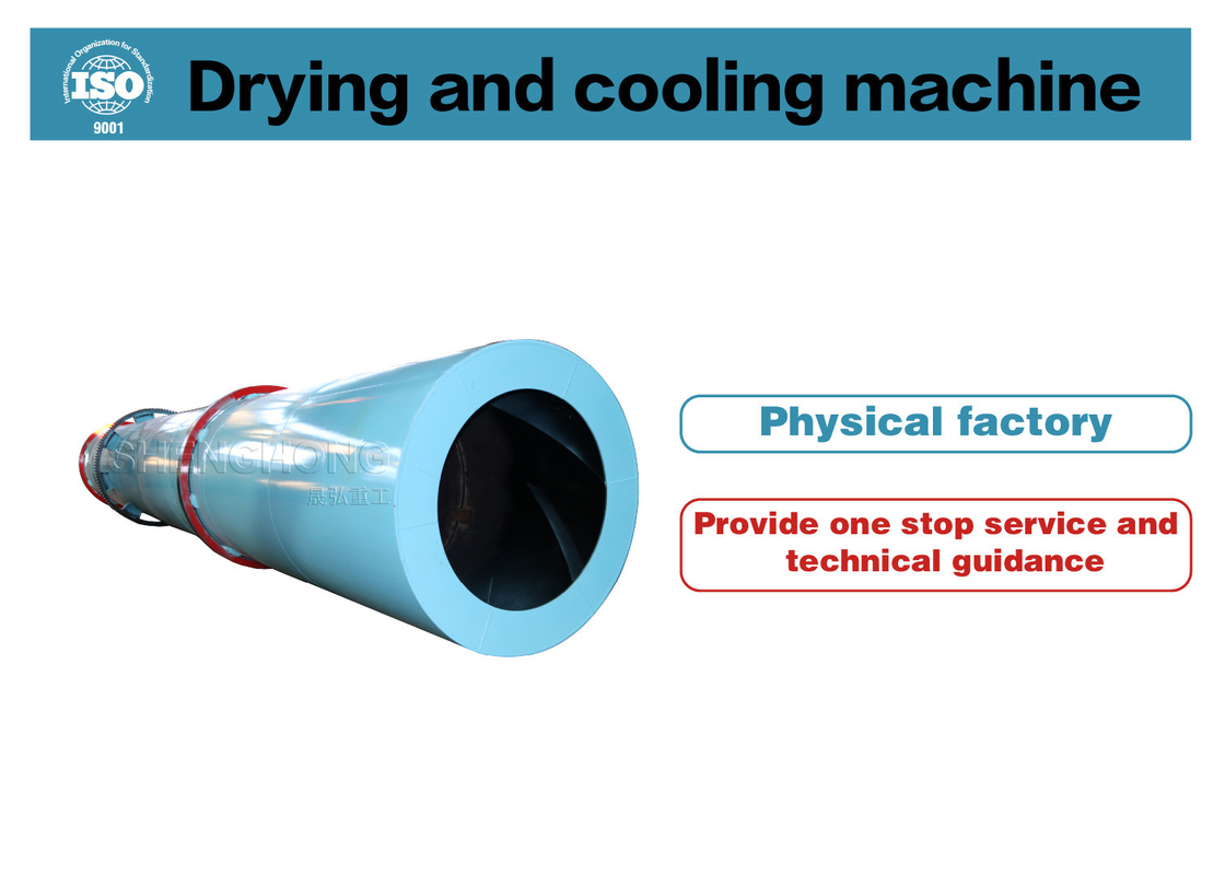 2.5-8r/min Kecepatan Rotary Drum Dryer Untuk 2-5 Kemiringan Angle Penyesuaian Rotary Drum Dryer