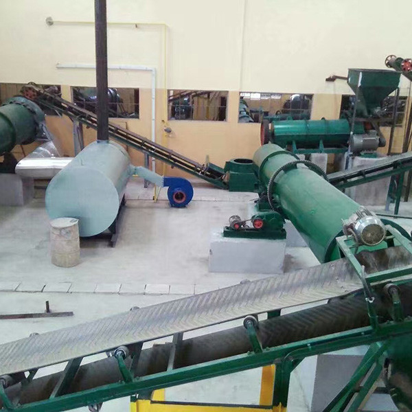 10TPH Lini Produksi Pupuk Organik Untuk Gudang Granulator Pupuk Organik