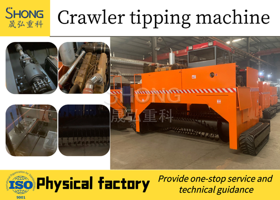 Mesin Fermentasi Turner Kompos Hewan Kotoran Windrow Crawler ISO