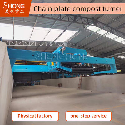 Peralatan kompos fermentasi tahan lama 19,5kw untuk aplikasi kotamadya dengan kedalaman alur 1,68m dan pengoperasian mudah