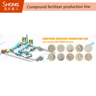 380V Drum Granulator untuk NPK Fertilizer Production Line 1-50T/H