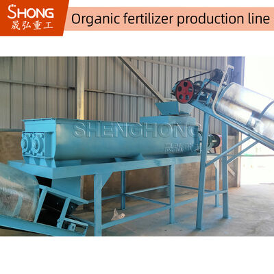 10TPH Lini Produksi Pupuk Organik Untuk Gudang Granulator Pupuk Organik