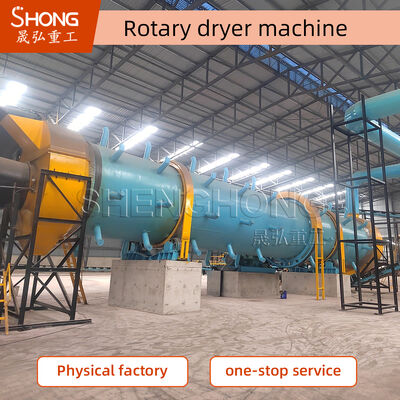 Rotary Drum Dryer dengan Kapasitas Produksi 16-20t/jam, kisaran suhu 50-600°C, dan Konstruksi Baja Karbon/Baja Tidak Berlemak