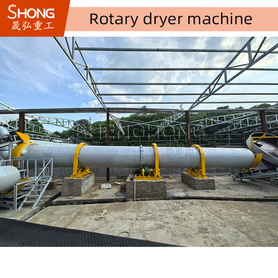 Pengering drum berputar dengan kisaran suhu 50-600 °C dan kapasitas produksi 1-50 t/jam termasuk kipas angin