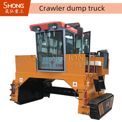 Peralatan Kompos Fermentasi Bertenaga Oli Diesel dengan Lebar Kerja 2600mm dan Ketinggian Tipping 1000-1200mm Mesin Tipping Crawler