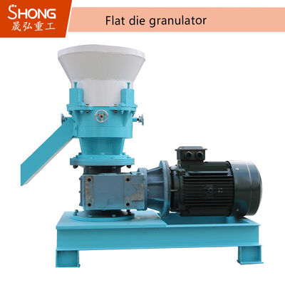 Flat Die Fertilizer Granulator Machine dengan 22kw-75kw Power, 3-7 ton per jam Kapasitas dan Carbon Steel atau stainless steel material