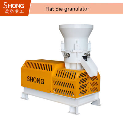 Mesin pelet flat die untuk produksi pupuk organik dengan kapasitas 1-4 ton per jam dan tingkat granulasi ≥95%