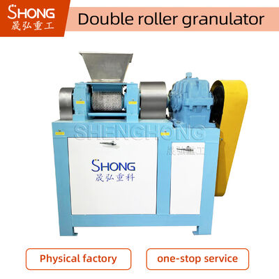 Granulator pupuk komposit baru 18.5KW dengan ukuran rol 186*300mm untuk produksi granula oblate