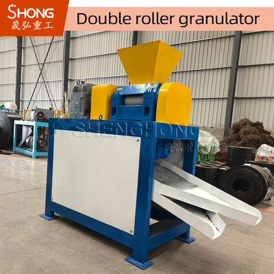 Mesin Granulator Pupuk Rol Ganda Tipe Kering Konstruksi Baja Karbon 380V