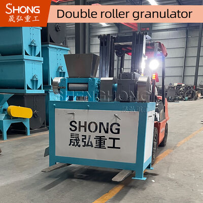 22KW Carbon Steel Double Roller Pressing Fertilizer Granulator Machine dengan proses tanpa pengeringan