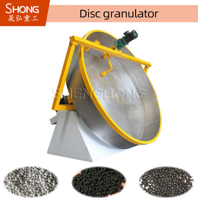 Bentuk bola Granules Disc Granulator 0,3-6 ton/jam Kapasitas Karbon Baja Organik Pupuk Granulator Mesin