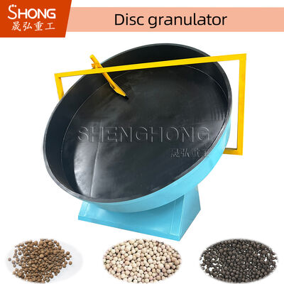 5mm Granules Organic Fertilizer Disc Pelletizer dengan 93% Granulation Rate Konstruksi Baja Karbon dan Tiga Pelabuhan Pengisian