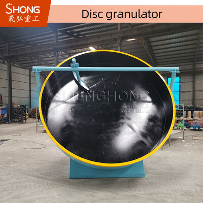 6t/H Granulator Disc berbentuk bola dengan tingkat granulasi 93% dan penggerak sabuk stabil untuk produksi pupuk