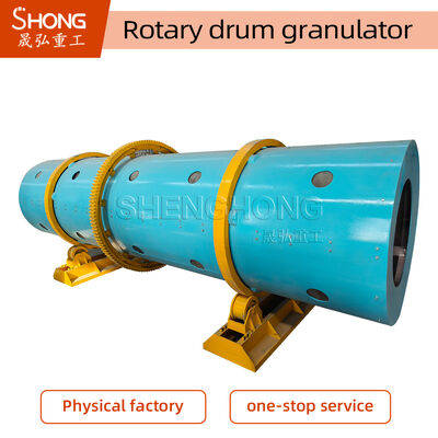 11.5r/min Granulator Drum Putar untuk Produksi Pupuk Majemuk dengan Kekuatan Bola Tinggi dan Tahan Korosi
