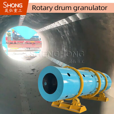 Rotary Drum Granulator untuk produksi pupuk organik dengan tingkat granulasi tinggi Konsumsi energi rendah dan konstruksi baja karbon