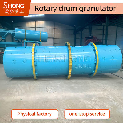 Carbon Steel Rotary Drum Granulator untuk Pupuk dengan Kapasitas 8-10 Ton per Jam dan Kecepatan 11,5 r/min