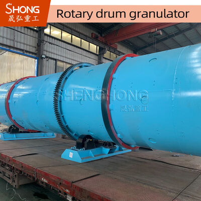 Granulator Pupuk Drum Putar Baja Karbon untuk Butiran Bentuk Bola Kapasitas Produksi Tinggi