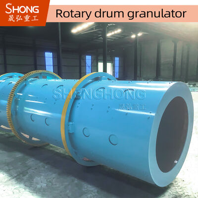 Karbon Steel Rotary Drum Granulator dengan Kapasitas 8t / h dan Kecepatan 11,5r / min untuk pupuk organik NPK