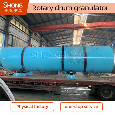 Granulator Drum Rotary 415V untuk Pembuatan Pupuk Kompos DAP dengan Kecepatan 11.5r/min dan Kapasitas 8t/h