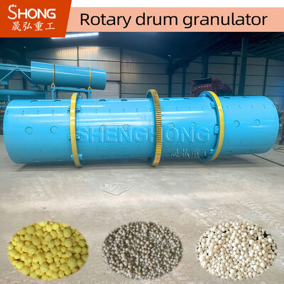 Karbon Steel/stainless Steel Rotary Drum Granulator dengan 5-8t/h Power dan 11,5r/min Kecepatan untuk NPK Pupuk Granulasi