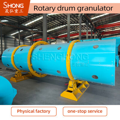 20 TPH Kapasitas Carbon Steel Rotary Drum Granulator Untuk Produksi Pupuk Bentuk Bola Bulat