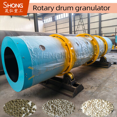 Mesin granulator drum putar dengan kecepatan putar 11 r/min, kapasitas 1-20 T/H untuk produksi pupuk senyawa NPK tahan korosi