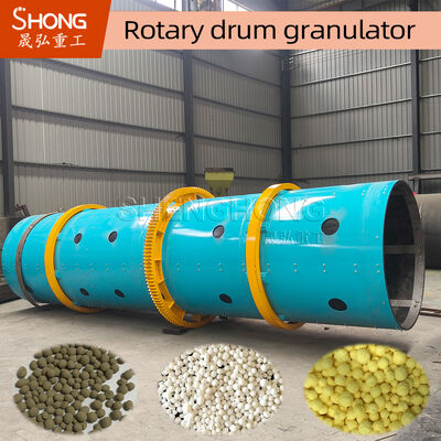Mesin granulator drum putar untuk pupuk senyawa dengan kapasitas 8-15T / H, kecepatan 11,5r / min, dan konstruksi baja karbon
