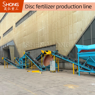 Garis Produksi Granulator Disk untuk Pupuk Organik dengan Granulasi Basah 20-40% Kandungan Kelembaban dan Diameter Granule 2-8mm