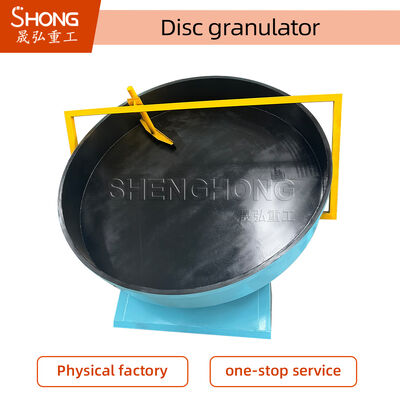 5mm Granules Organic Fertilizer Disc Pelletizer dengan 93% Granulation Rate Konstruksi Baja Karbon dan Tiga Pelabuhan Pengisian