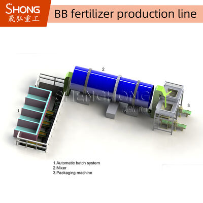 Lini Produksi Pupuk BB yang Disesuaikan dengan Kapasitas 1-10t/jam dan Daya 15+4,5KW untuk Pencampuran Pupuk yang Efisien