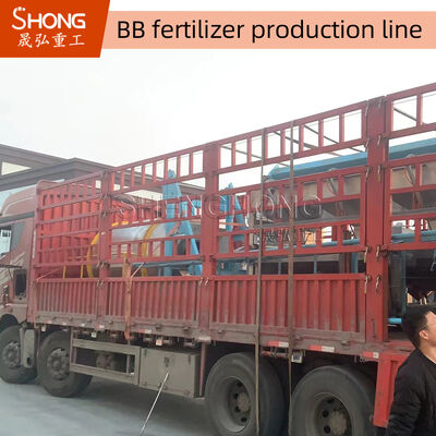 15-22kw BB Pupuk Produksi Line dengan PLC Control System untuk 10-30 Ton Per Jam Bulk Campuran
