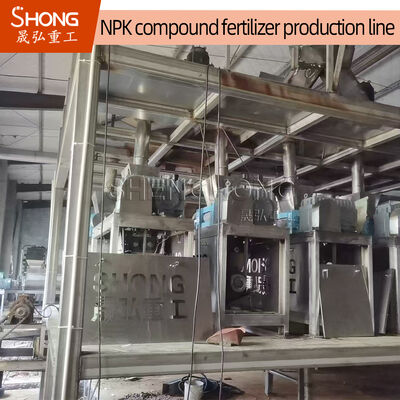 Roller Press NPK Fertilizer Production Line dengan 40 Mesh Feed dan Oval Shape Granules untuk Tegangan 380V