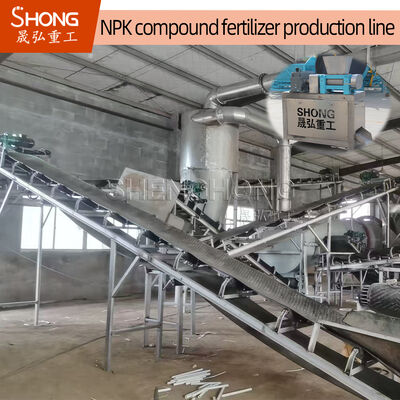 Garis produksi pupuk NPK dengan kapasitas 5-100 T/H 2-4mm Ukuran butiran dan kandungan nutrisi ≥90%