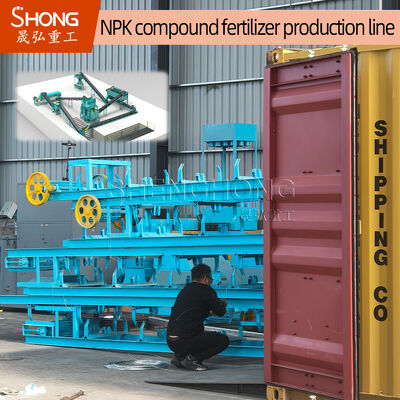 18.5kw Daya 1.5-2.5t/h Kapasitas Bahan Baja Karbon Lini Produksi Pupuk NPK dengan Double Roller Press