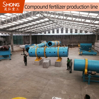 Garis Produksi Pupuk NPK Otomatis dengan Kapasitas 5t/jam, Rotary Drum Granulator, dan PLC Control