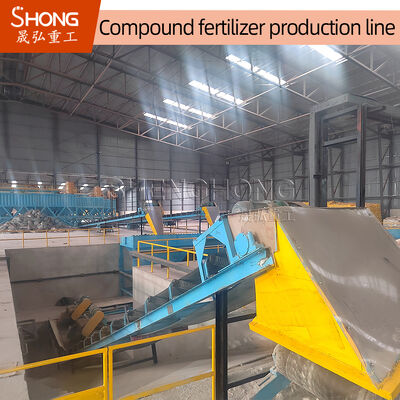 Energi hemat Rotary Drum NPK Granulation Plant dengan bahan baku yang luas kemampuan beradaptasi dan granul berbentuk bola