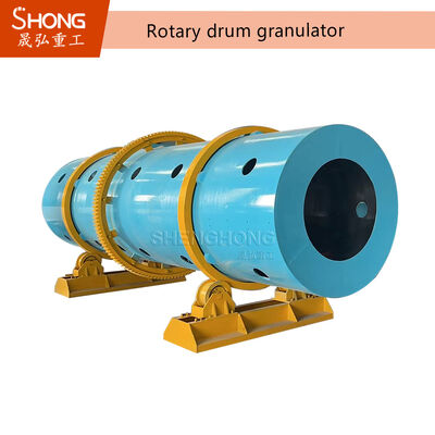 Rotary Drum Granulator untuk Pupuk Organik dengan 95% Granulasi Rasio, 1-10mm Pellet Size, dan Carbon Steel Build