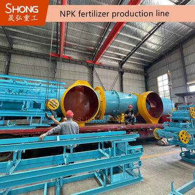 Garis produksi pupuk NPK dengan teknologi granulasi kering dan tingkat cetakan satu kali yang tinggi untuk emisi limbah nol