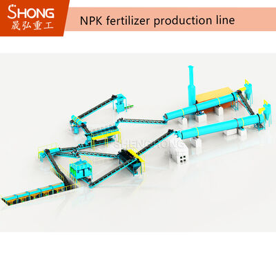 10 T/H Jalur Produksi Pupuk NPK Ekstrusi Kering dengan Granulator Press Rol Ganda