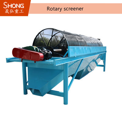 1-10 t/h Rotary Screener Mesin Screening Pupuk untuk 2-10mm Granule Grading di Carbon Steel