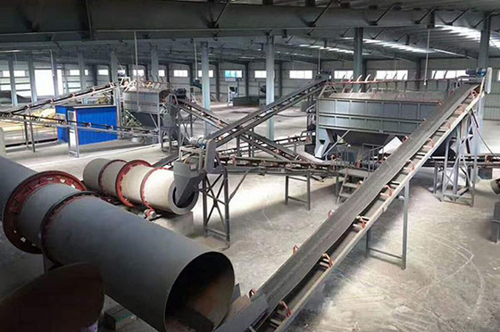 NPK Pelet Pupuk Efisien Dengan Rotary Drum Granulator Komposisi Pupuk Produksi Line